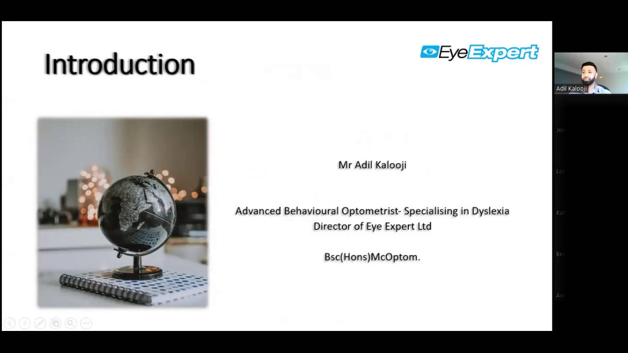 Talk on Dyslexia and Visual Difficulties poster